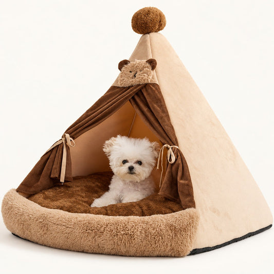 Yanchao Teddy Pet Teepee — Teddy Brown